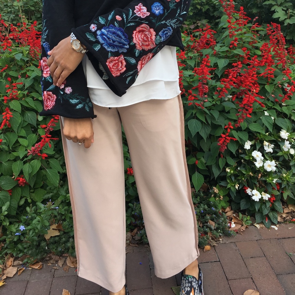 Soft pink culottes
